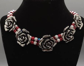 Stop And Smell The Roses - Dual Strand Necklace