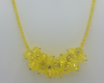 Bright Yellow Necklace & Earring Set