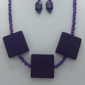 Purple Necklace & Earring Set
