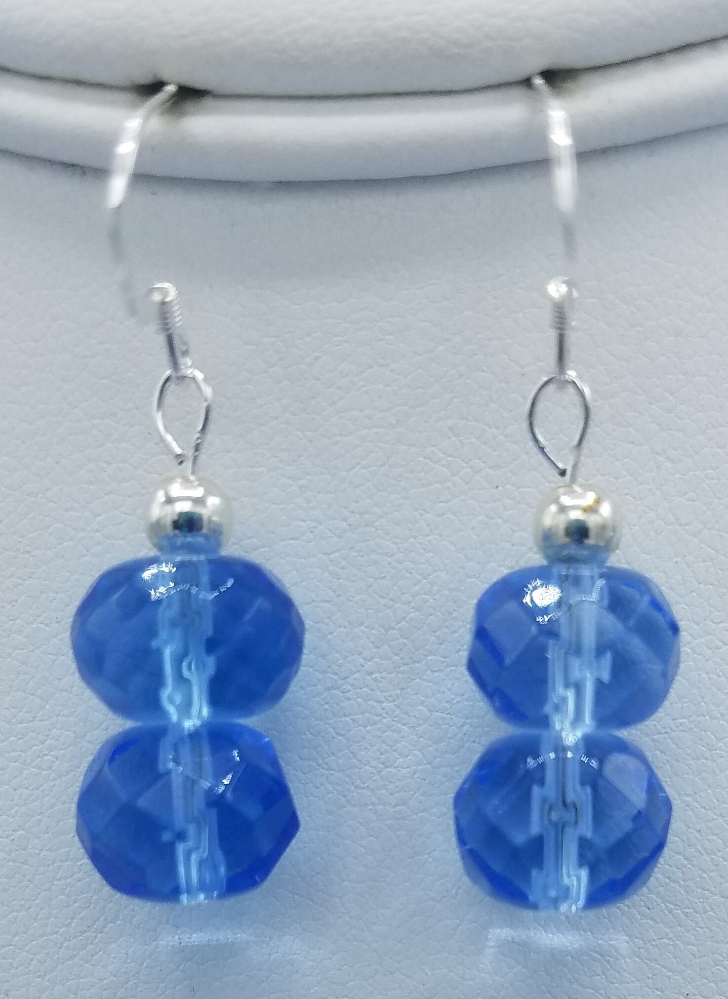 Bright Baby Blue Statement Necklace & Earring Set Etsy New Zealand