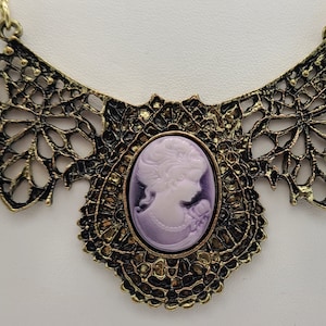 Collar cameo de oro