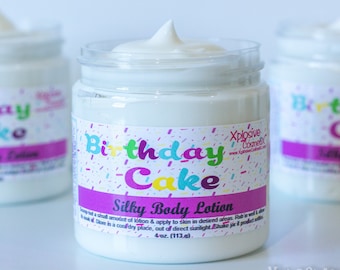 Birthday Cake Silky Body Lotion - Silk Lotion, Body Cream, Shea Butter Lotion, Moisturizing Lotion, Moisturizer, Vanilla Lotion, Buttercream