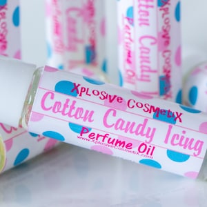 Cotton Candy Icing Perfume Oil - Roll On Perfume, Womens Fragrance, Sweet Perfume, Cotton Candy Perfume, Body Oil, Sweet Candy Scent