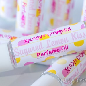 Sugared Lemon Kiss Perfume Oil - Roll On Perfume, Womens Fragrance, Lemon Sugar Fragrance Oil, Sweet Perfume