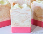 CLEARANCE Citrus Peach Sangria Bar Soap - Artisan Soap, Coconut Milk Soap, Cold Process Soap, Vegan Soap, Tall Skinny Soap, Handmade Soap