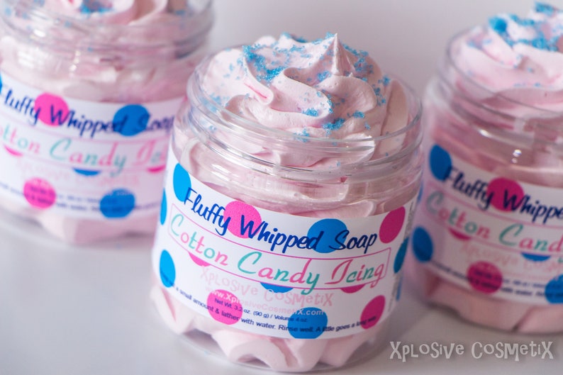 Cotton Candy Icing Fluffy Whipped Soap Vegan Friendly Etsy