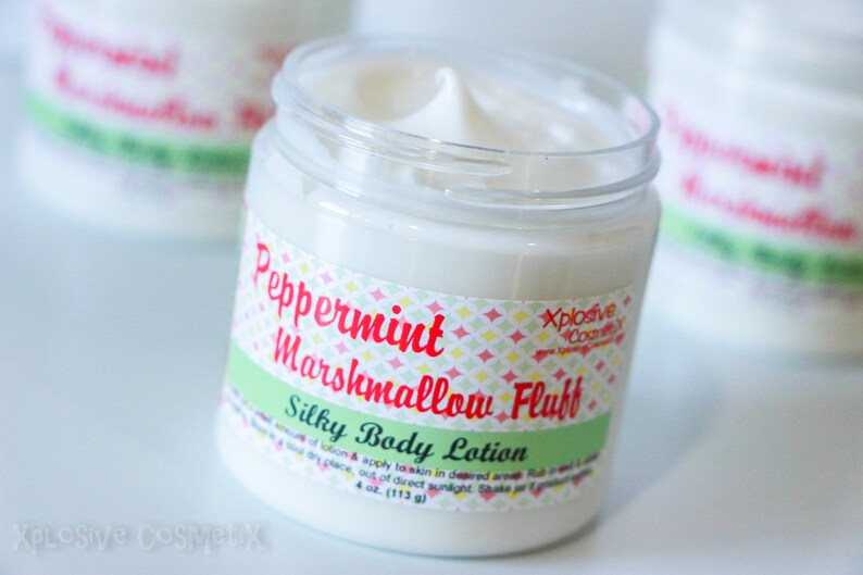 Peppermint Marshmallow Fluff Silky Body Lotion Silk Lotion Etsy