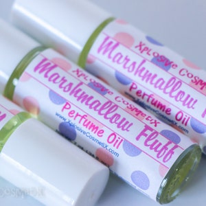Marshmallow Fluff Perfume Oil - Roll On Perfume, Womens Fragrance, Vanilla Perfume, Marshmallows
