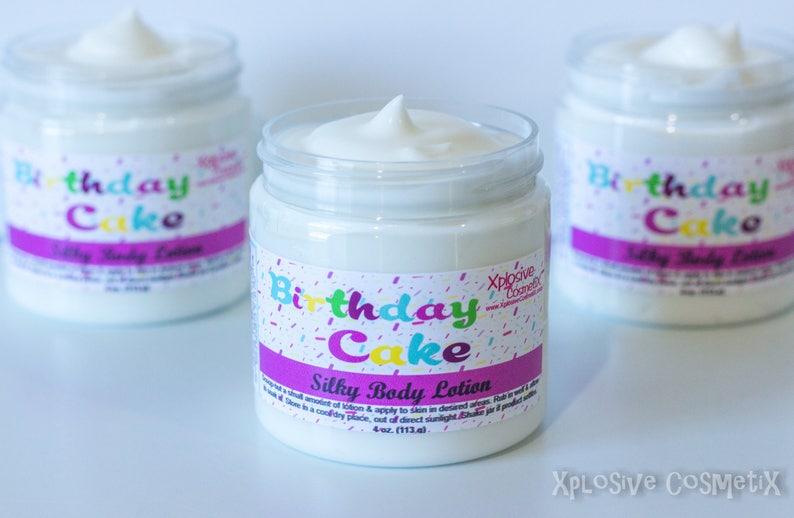 Birthday Cake Silky Body Lotion Silk Lotion Body Cream Etsy