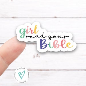 Sticker en vinyle FILLE LISEZ LA BIBLE (I048)