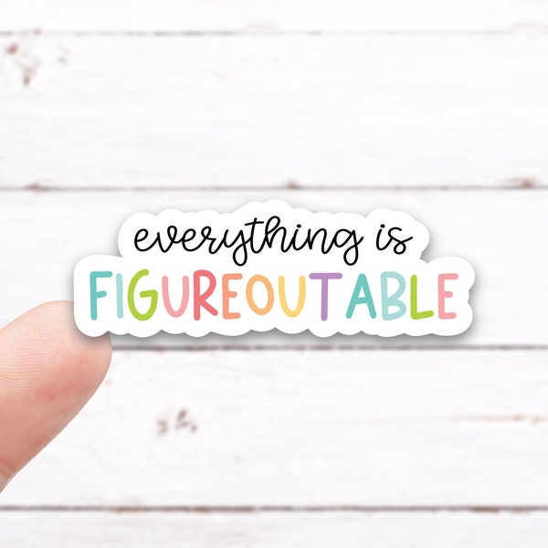 EVERYTHING IS FIGUREOUTABLE Vinyl Decal - Color (I025_2)