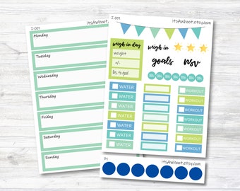 March St B135 Patrick/'s Day Combo Pack Coordinating Weight Watchers WW Weekly Planner Stickers