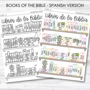 Stickers pour tableau de bord Libros de la Biblia, Books of the Bible - Version espagnole (F007_3)
