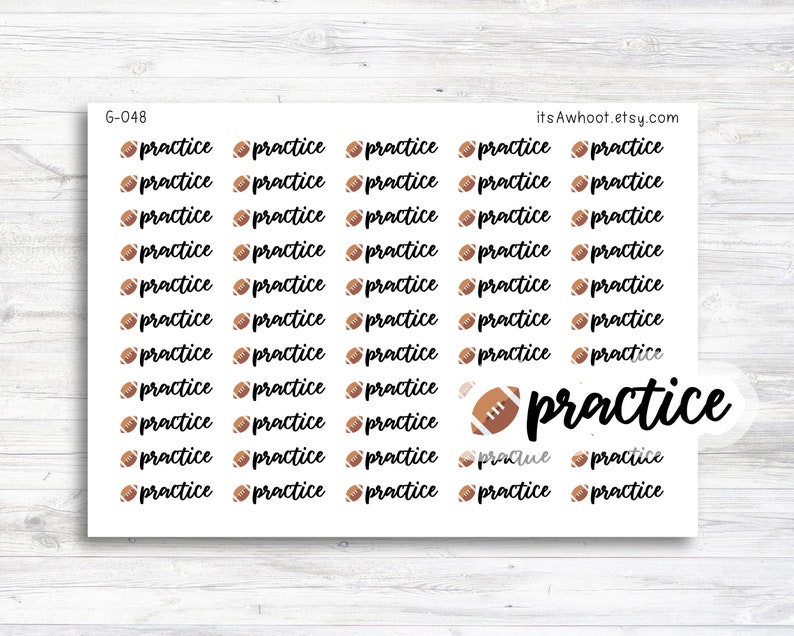 Football Practice Script Planner Stickers G048 image 1