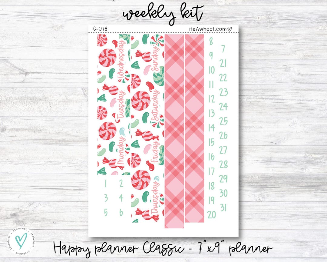 WEEKLY Kit Planner Stickers - "so Sweet" - Happy Planner CLASSIC / 7"x9 ...