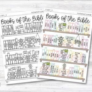 Books of the CATHOLIC Bible BOOK SHELF tracker Dashboard Sticker - Catholic Version (F007_2)
