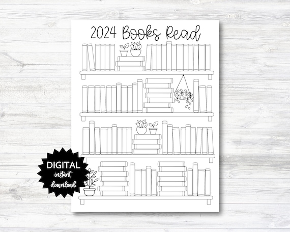 Reading Tracker Reading Journal Printable, Reading Printable, Reading Log,  Book Tracker, Book Log, Reading Planner, Bookshelf Tracker 