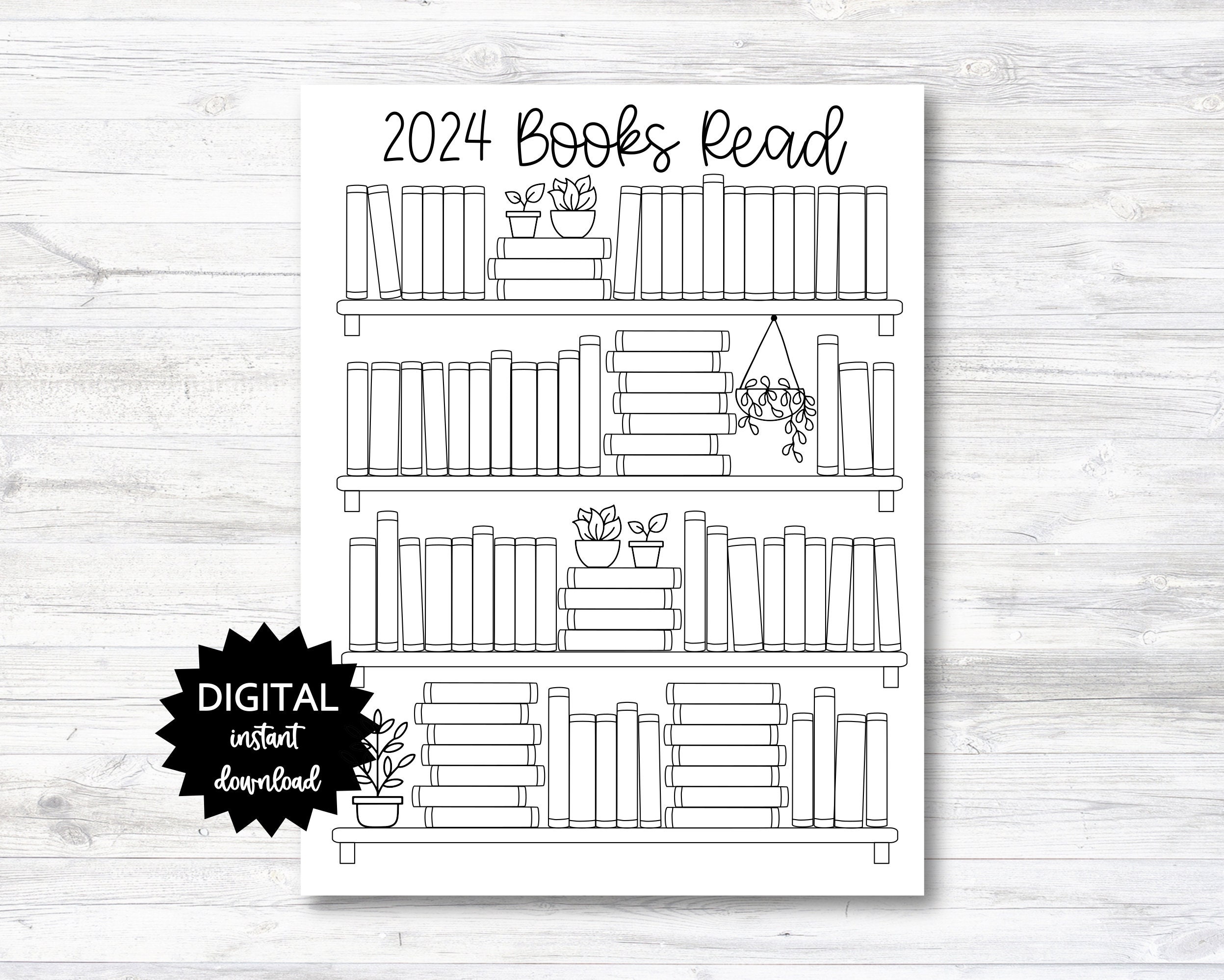 2024 Reading Journal Vinyl Planner Stickers