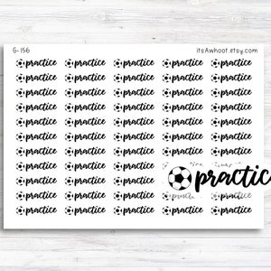 Soccer Practice Planner Stickers (G156)