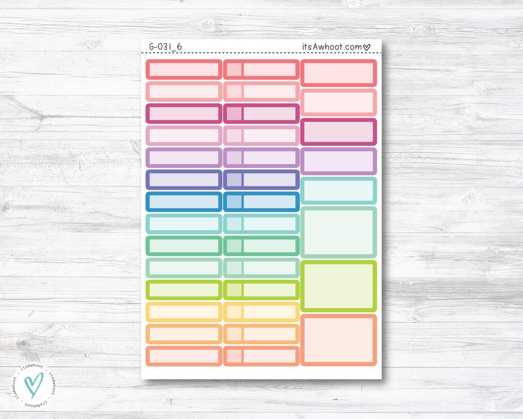 Label Planner Stickers - Various Sizes (G031_6) - Etsy