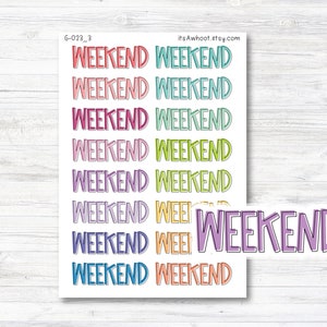 Stickers pour agenda de week-end (G023_3)