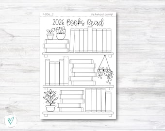 2026 Books Read Dashboard Sticker (F006_2)