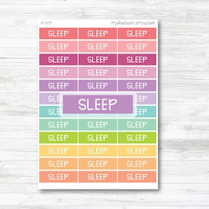 SLEEP Header Label Sticker - .4&quot; Label Planner Sticker (H103)