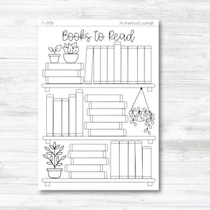 Books to Read Dashboard Sticker (F006)