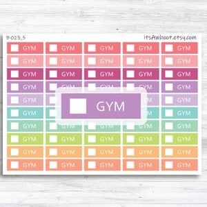 Gym Check Off Tracker Stickers - Small Labels (B023_5)