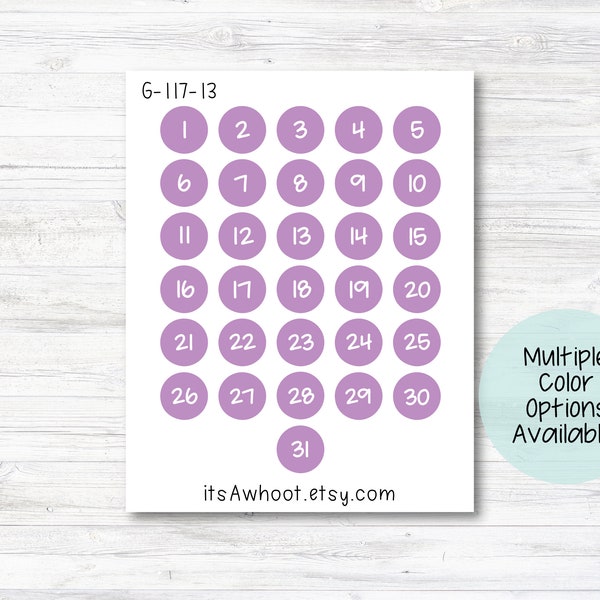 Date Dots Planner Stickers (G117)