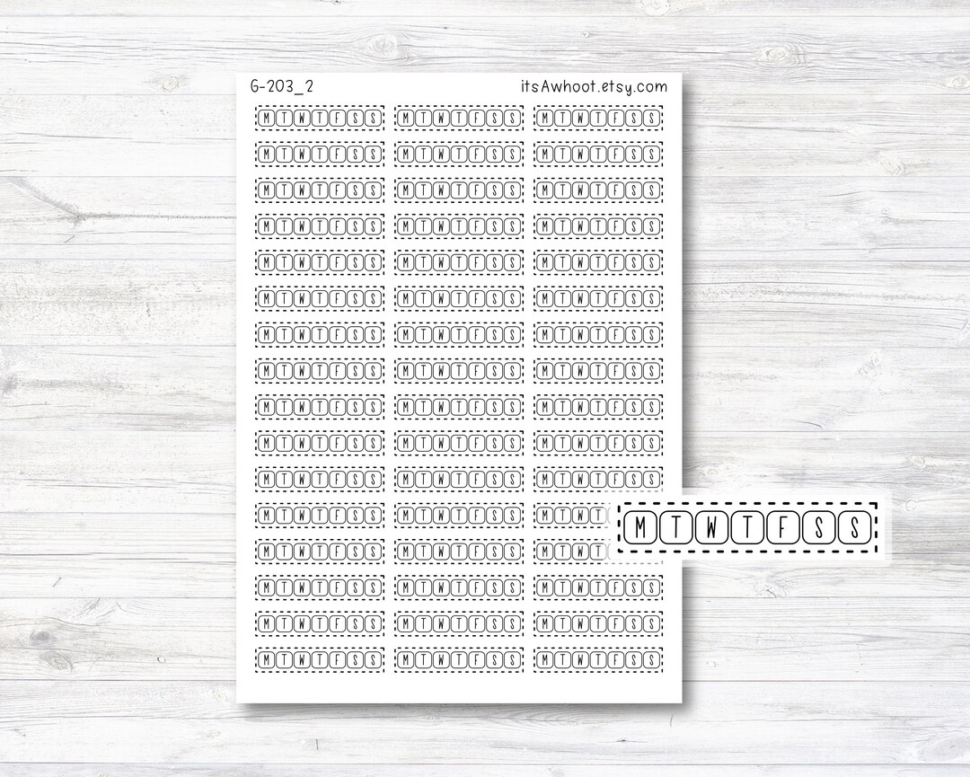 Individual Habit Tracker Planner Stickers, Daily Habit Tracker Stickers ...