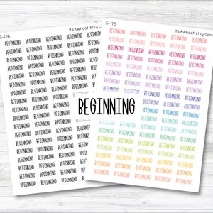 BEGINNING Script Planner Stickers (G176)