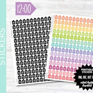 Appointment Time Arrow PRINT & CUT Planner Stickers - Hour Intervals (G056PC)