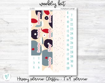 WEEKLY Kit Planner Stickers - "Merica" - Happy Planner CLASSIC / 7"x9" - Vertical (C072)