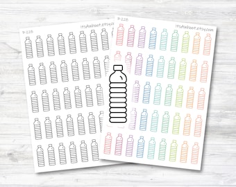 Water Tracker Stickers, Hydrate Planner Stickers, Hydration Tracking Planner Stickers, Water Bottle Sticker (B228)