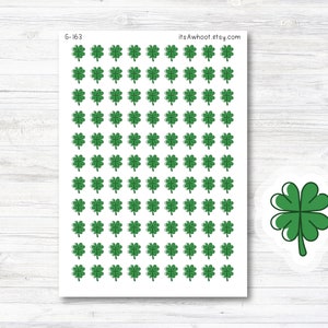 Sticker trèfle à quatre feuilles / Sticker icône trèfle, stickers trèfle (G163)