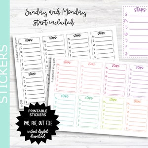 STEPS Sidebar PRINT & CUT Planner Stickers (H098PC)