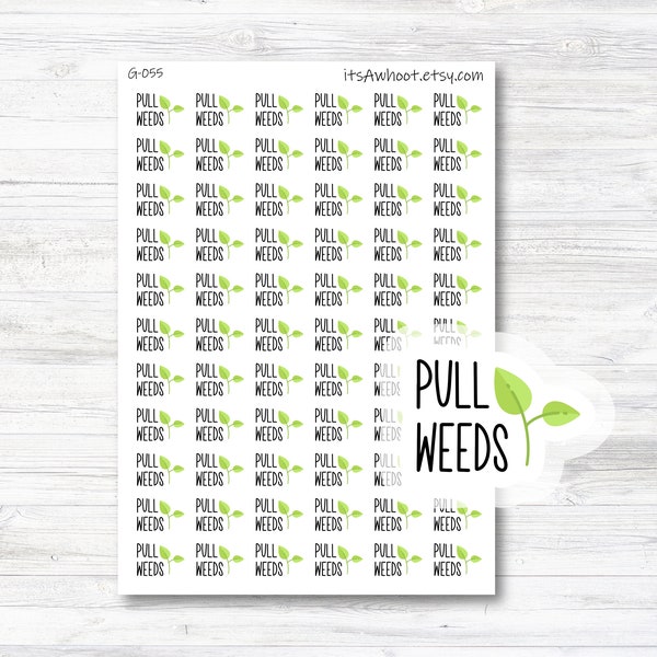 Pull Weeds Script Planner Stickers (G055)