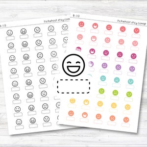 Mood Tracker Planner Stickers (B113)