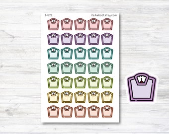 Weight Scale Planner Stickers, Scale Stickers (B028)