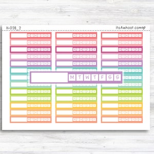 Fillable Habit Tracker - 2" (H028_2)