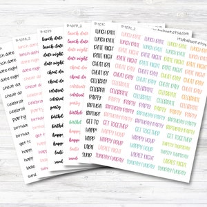 Meal Occasion Stickers (B107)