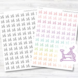 Spin Bike Planner Stickers, Cycling Bike Icon Sticker (B235)