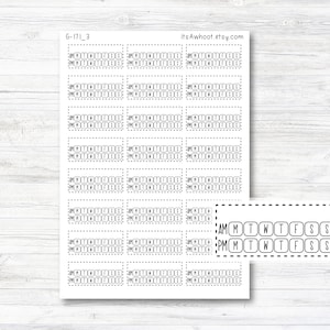 Blank Am/PM Daily Habit Tracker Planner Stickers, Fill in Your Own Habit Daily/Weekly Tracker Stickers (G171_3)