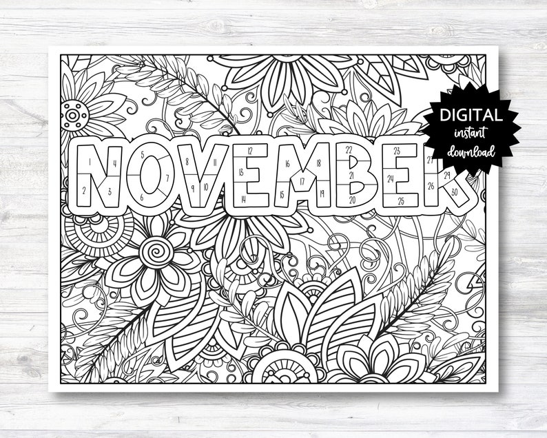 November Habit Tracker Coloring - Il 794xN.5444193514 Puf1