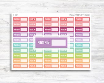 Daily Protein Tracking Stickers - Small Labels (B085)