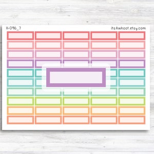 Small Blank Box Label - 1.2&quot;x.3&quot;, Box Label Planner Sticker (H096_7)