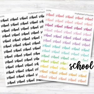 School Script Planner Stickers (G096)