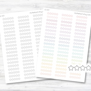 Star Rating Sticker, Star Rating Icon Planner Sticker (G227)