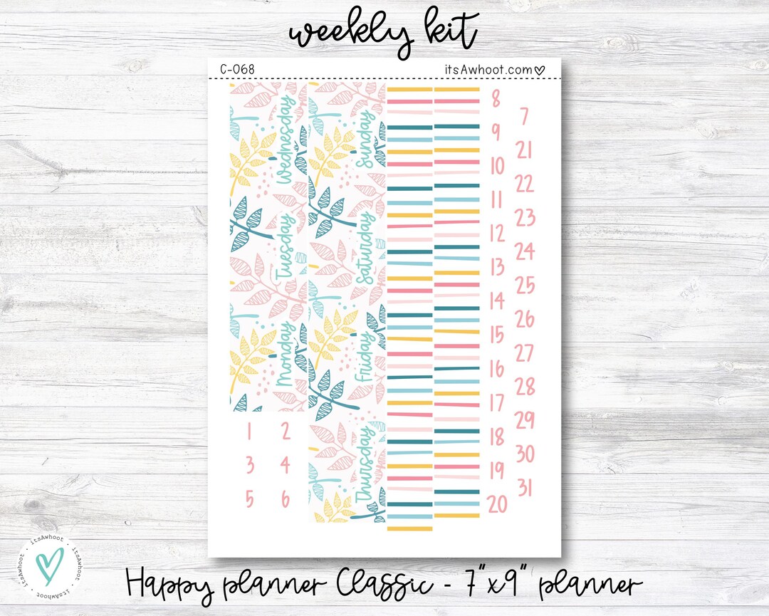 WEEKLY Kit Planner Stickers - "birthday Month" - Happy Planner CLASSIC ...